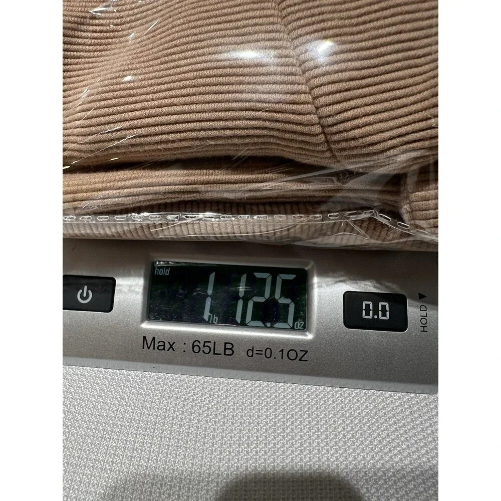 Varley Vine Ottoman Half Zip Pullover Size M Ribbed Tan Athleisure Oversized
